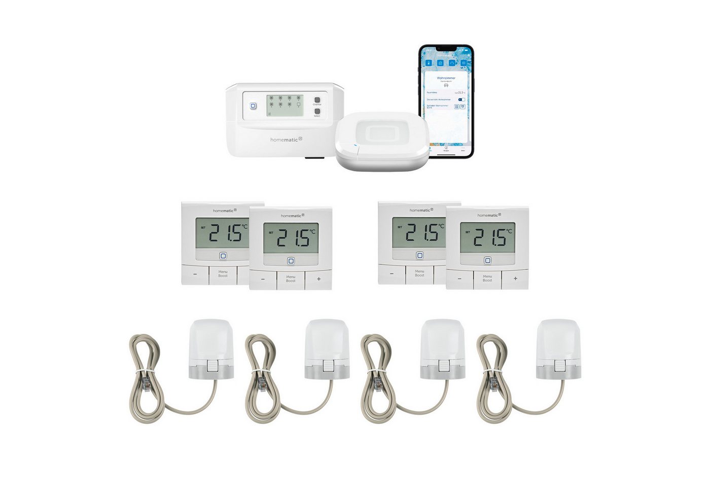 Homematic IP Starter Bundle Fußbodenheizung für 4 Räume Smart-Home-Zubehör Homematic IP Starter Bundle Fußbodenheizung für 4 Räume Smart-Home-Zubehör von Homematic IP