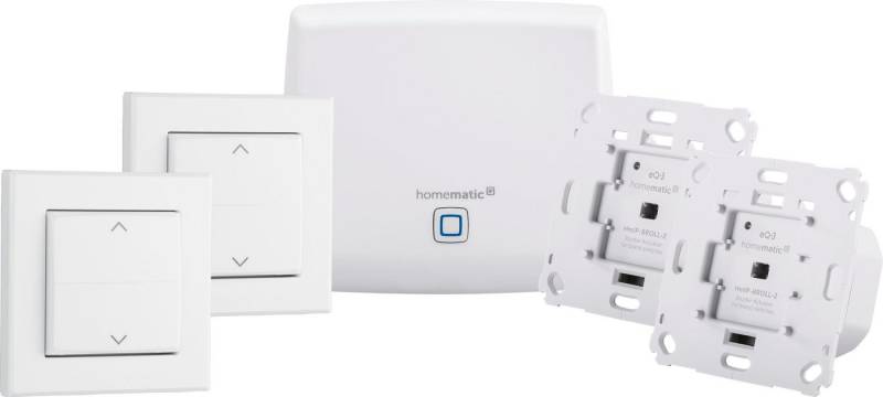 Homematic IP Starter Set Beschattung Smart-Home Starter-Set, Smart Home für 2 Rollläden & Markisen von Homematic IP