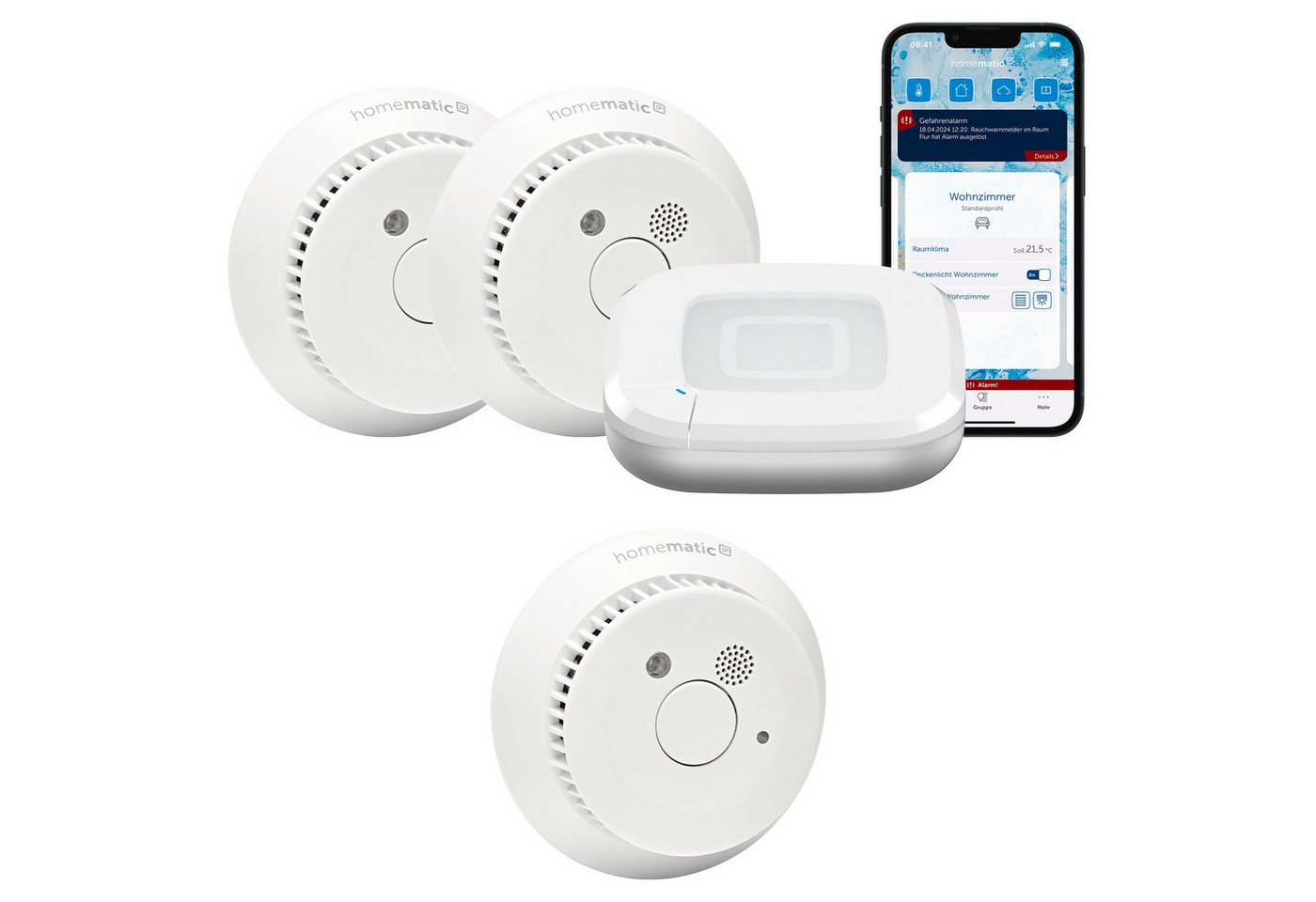 Homematic IP Starter Set Rauchwarnmelder - Rauchmelder 3 Räume Smart-Home-Zubehör Homematic IP Starter Set Rauchwarnmelder - Rauchmelder 3 Räume Smart-Home-Zubehör von Homematic IP