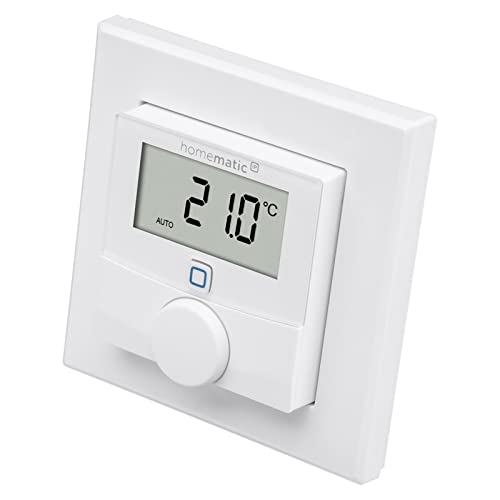 Homematic IP Smart Home Wandthermostat mit Luftfeuchtigkeitssensor, digitales Thermostat Heizkörper/Fußbodenheizung mit/ohne App, Alexa, Google Assistant, Temperaturmessung, Energie sparen, 143159A0C von Homematic