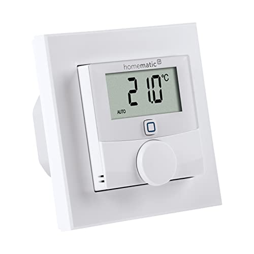 Homematic IP Smart Home Wandthermostat mit Schaltausgang – für Markenschalter, 24V, Thermostat für Fußbodenheizung mit/ohne App, Alexa, Google Assistant, Temperaturmessung, Energie sparen, 150697A0 von Homematic IP