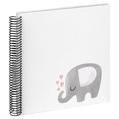 walther design SA-133 Spiralalbum, Fotoalbum, Elefant Hearting, 25x25 cm von walther design