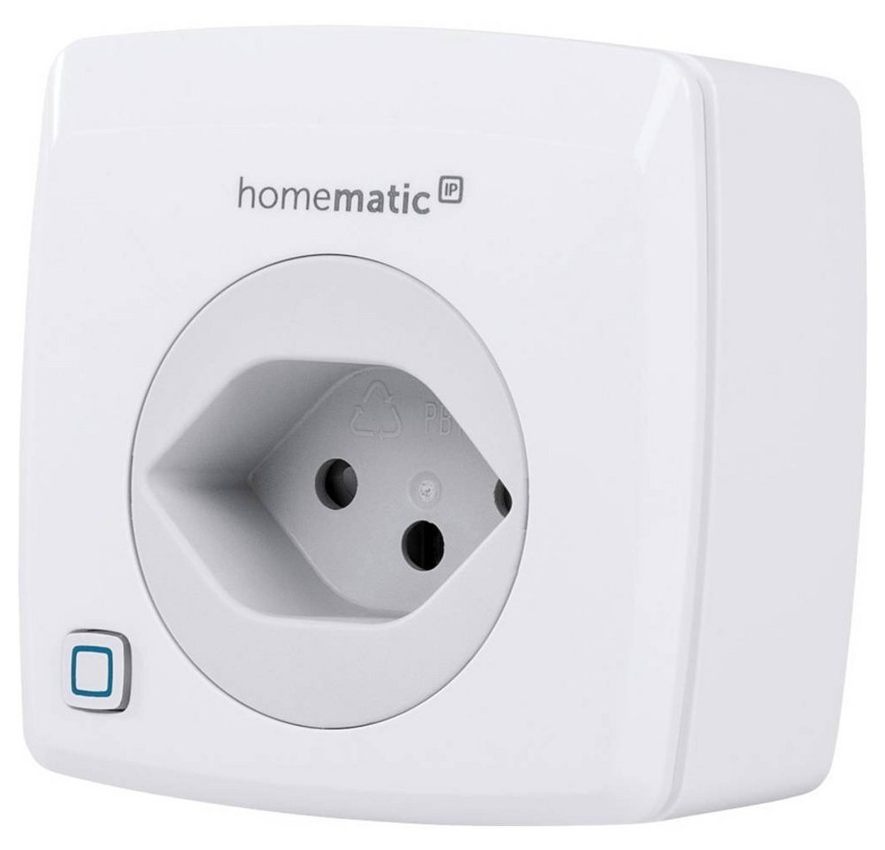 Homematic IP Schalt-Mess-Steckdose (CH für die Schweiz Smart-Home-Steuerelement, mit Messfunktion von Homematic Ip