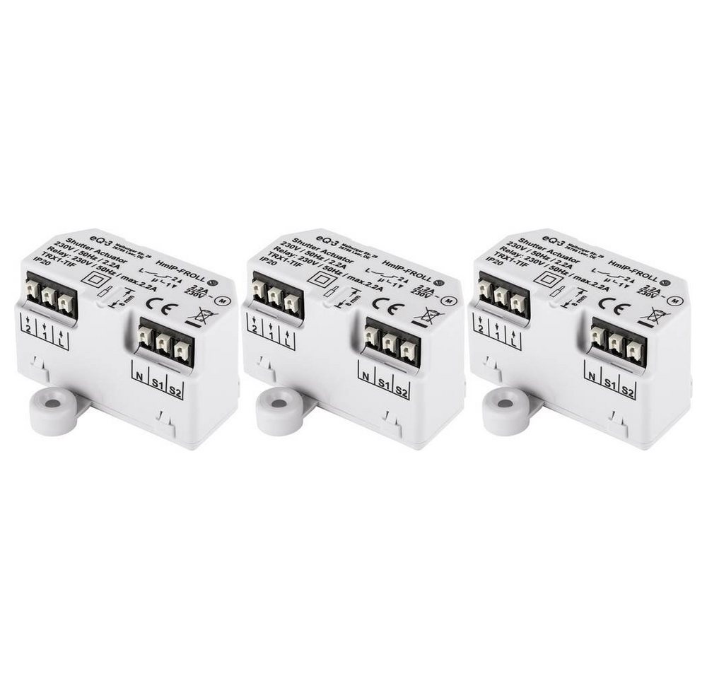 Homematic IP Smart-Home-Gurtwickler Funk Rollladenaktor Unterputz – 3er Set Homematic IP Smart-Home-Gurtwickler Funk Rollladenaktor Unterputz – 3er Set von Homematic Ip