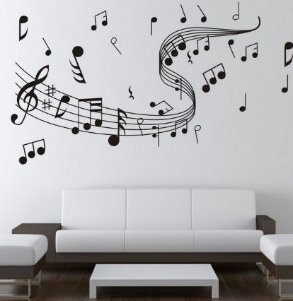 Homemay Wall S Matter Home Decor Music Note Wall Decals Graffiti Wall Stickers 105 x 55 cm von Homemay