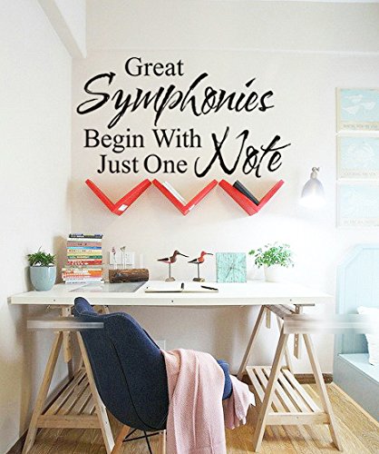 Hommay PVC Wall Stickers SYPHONIES background music room piano room decorative generation Wallpaper Mural Art Decals 33 cm x 61cm by Homemay von Homemay