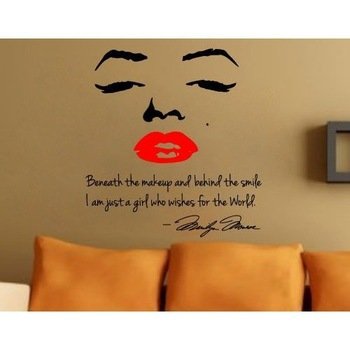Hommay Tapeten-Wandbild, Kunstaufkleber, Marilyn Monroe, Lippen, sexy Wandpfosten, May Shift System, Tapeten-Wandbild, Kunstaufkleber, 61 x 61 cm Hommay Tapeten-Wandbild, Kunstaufkleber, Marilyn Monroe, Lippen, sexy Wandpfosten, May Shift System, Tapeten-Wandbild, Kunstaufkleber, 61 x 61 cm von Homemay