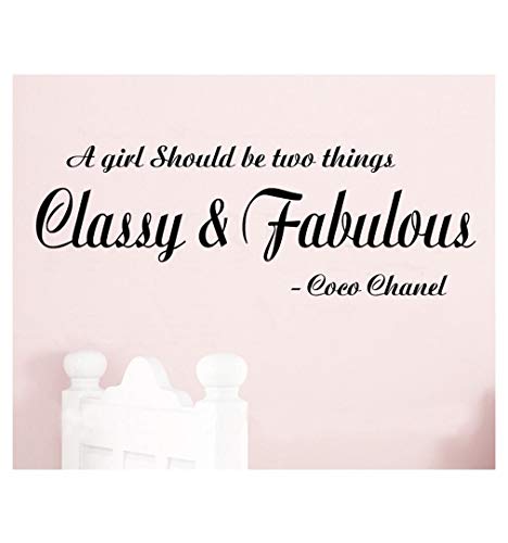homemay PVC Wandtattoo Aufkleber Classy und Fabulous Englisch Chanel berühmten Home decorwallpaper91.4 cm x30.5 cm, Dumb Blonde, 91.4cm x30.5cm von Homemay