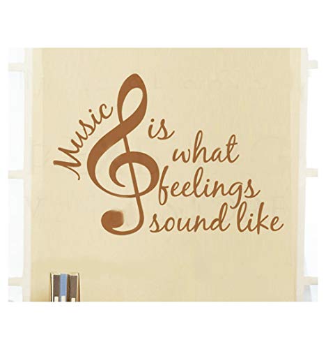 homemay PVC Wandtattoo Aufkleber Tom Lee Musik ist Musik Klassenzimmer Englisch Europäische selbstklebend Home decorwallpaper78.7 cm x55.9 cm, braun, 78.7cm x55.9cm von Homemay