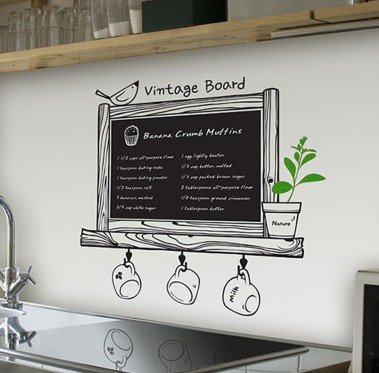 homemay Tafel Aufkleber Tafel Abnehmbarer Wasserdicht Vinyl Wandtattoo Küche Kreide board67 X 62 cm von Homemay