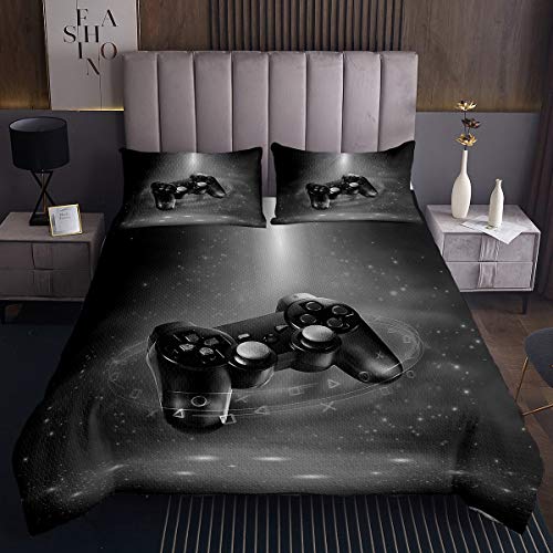 Homemissing Gamepad Tagesdecke 240x260cm Gamer Console Action Buttons Bettüberwurf Videospiel Controller Steppdecke Schick Gary Galaxis Wohndecke Mit 2 Kissenbezug von Homemissing