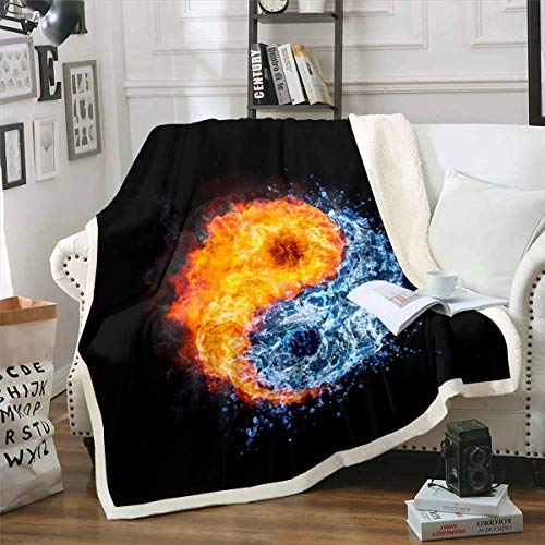 Homemissing Yin Yang Wohndecke Boho Trippy Psychedelische Kunst Kuscheldecke für Kinder Jungen Mädchen Teenager Dekor Feuer Wasser Klatsch Muster Decke 220x240cm Traditionelle Ying Yang Thema Homemissing Yin Yang Wohndecke Boho Trippy Psychedelische Kunst Kuscheldecke für Kinder Jungen Mädchen Teenager Dekor Feuer Wasser Klatsch Muster Decke 220x240cm Traditionelle Ying Yang Thema von Homemissing