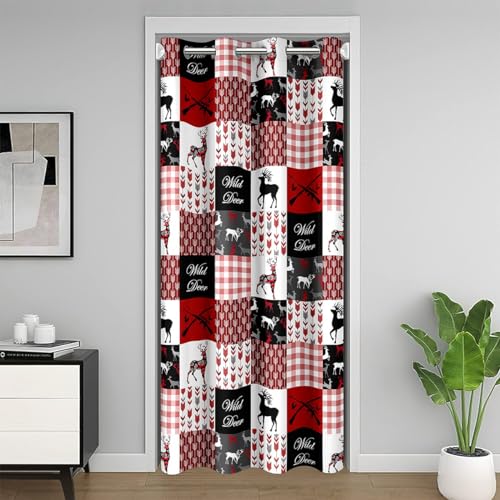 Türvorhang mit Hirschmotiv, 106 x 203 cm, Bauernhaus, Jagd, 30 % - 50 %, Verdunkelungsvorhang, Boho-Pfeil, rotes Karomuster, Türabdeckung, Vorhang, Wildtiere, Fensterbehandlungen, Raumdekoration Türvorhang mit Hirschmotiv, 106 x 203 cm, Bauernhaus, Jagd, 30 % - 50 %, Verdunkelungsvorhang, Boho-Pfeil, rotes Karomuster, Türabdeckung, Vorhang, Wildtiere, Fensterbehandlungen, Raumdekoration von Homemissing