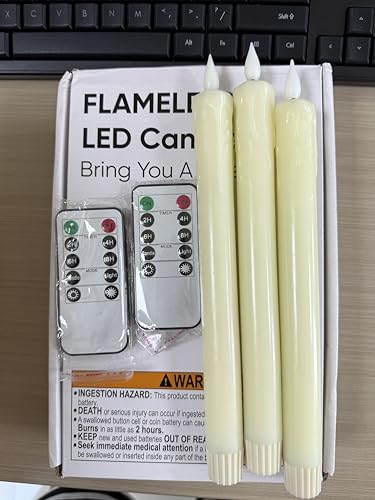 Homemory 24 LED-Kerzen, elfenbeinfarben, Träne von Homemory