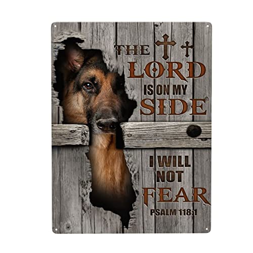 Blechschild mit Aufschrift "German Shepherd The Lord is On My Side I Will Not Fear Psalm", Wanddekoration, lustige Dekoration für Zuhause, Küche, Bar, Zimmer, Garage, Vintage-Poster, Plakette, 20,3 x Blechschild mit Aufschrift "German Shepherd The Lord is On My Side I Will Not Fear Psalm", Wanddekoration, lustige Dekoration für Zuhause, Küche, Bar, Zimmer, Garage, Vintage-Poster, Plakette, 20,3 x von Homeoanimal