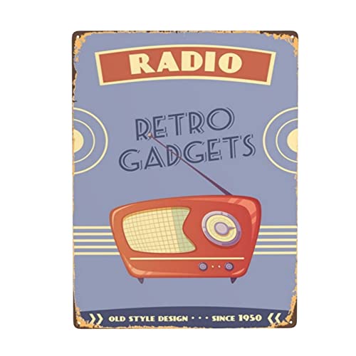 Old Radio Retro Radio Blechschild Vintage Plakette Metall Poster Wanddekoration für Zuhause Küche Garage Bar Pub Kunst Dekor Wandposter Geschenk 20,3 x 30,5 cm Old Radio Retro Radio Blechschild Vintage Plakette Metall Poster Wanddekoration für Zuhause Küche Garage Bar Pub Kunst Dekor Wandposter Geschenk 20,3 x 30,5 cm von Homeoanimal