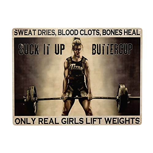 Sweat Dries Blood Clots Bones Heal Only Real Girls Lift Weights Blechschild Wanddekoration Lustige Dekoration für Zuhause Küche Bar Zimmer Garage Vintage Poster Plakat 20,3 x 30,5 cm Sweat Dries Blood Clots Bones Heal Only Real Girls Lift Weights Blechschild Wanddekoration Lustige Dekoration für Zuhause Küche Bar Zimmer Garage Vintage Poster Plakat 20,3 x 30,5 cm von Homeoanimal