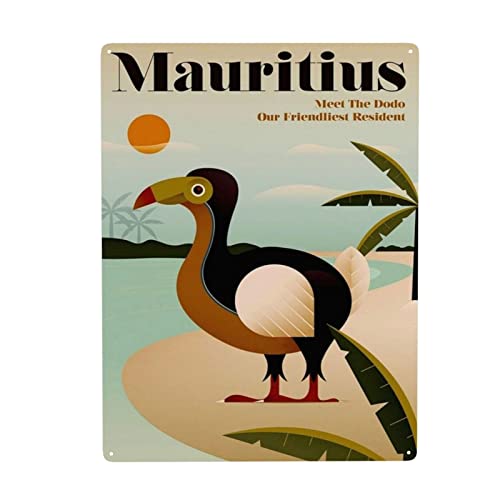 Vintage Mauritius Blechschild Wanddekoration lustige Dekoration für Zuhause Küche Bar Zimmer Garage Vintage Poster Plakette 20,3 x 30,5 cm von Homeoanimal