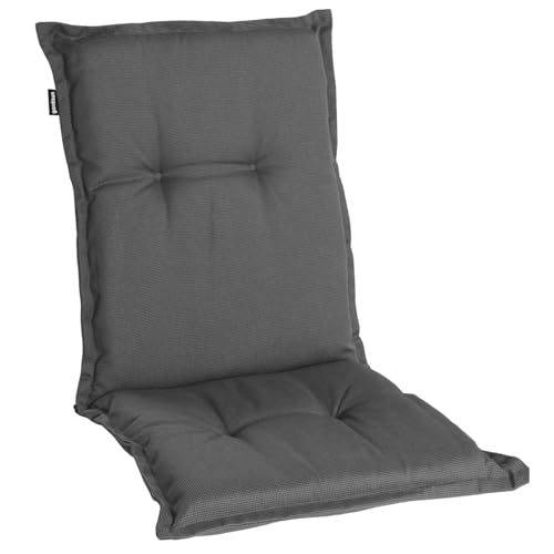 Homeoutfit24 Gartenstuhlauflagen Niedriglehner - 6er Set– Extra Dick 8 cm – Oeko-TEX – UV-beständig – Grau – Made in EU – Outdoor Auflagen für Gartenstühle von Homeoutfit24