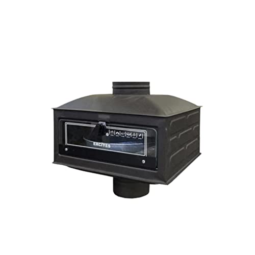 Ofenrohr Kaminrohr Rauchrohr Abgasrohr Ø 130 mm Bogen Rosette Rohrofen (Rohrofen) von Homeparadise