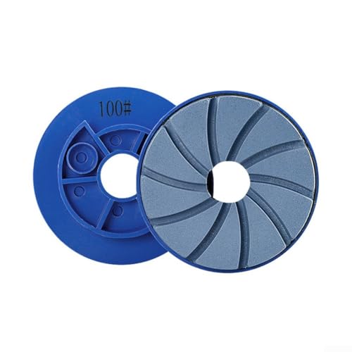 10,2 cm Schneckenschloss Marmor Rand Schleifscheibe Polierpads für Beton Boden Granit Stein Nasspolieren 100 mm Diamantharz Scheibe Werkzeug (Körnung 100) von Homeponnew