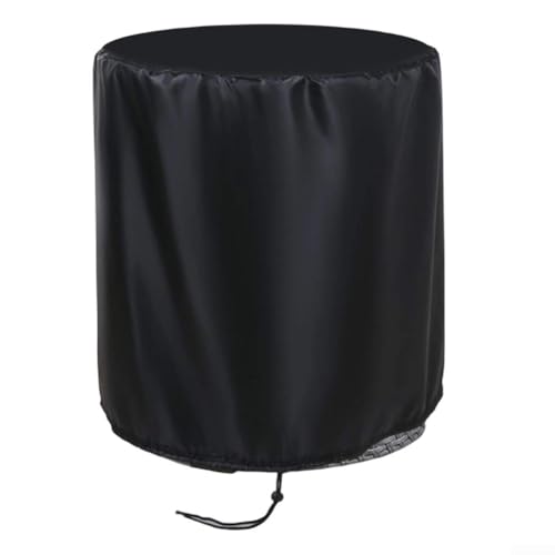 210D Oxford Cloth Round Patio Bar Table Cover with Secure Drawstring Lock, Designed to Protect Small Outdoor Tables from Wind, Rain and Snow, Size 52 * 58cm (black) von Homeponnew