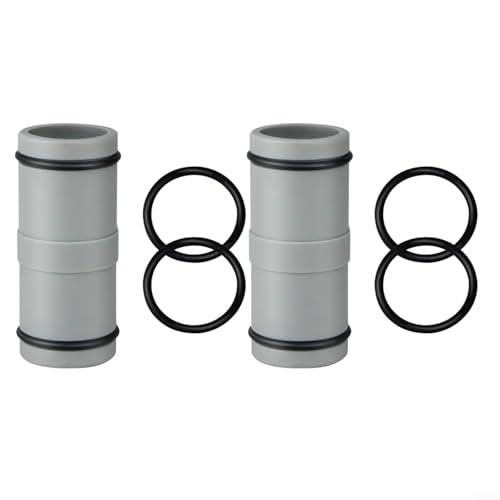 32 mm Pool-Schlauchverbinder, gerades Design, Schwimmbad-Adapter, Schlauchverschraubung mit Gummi-O-Ring für oberirdische Pool-Wassersystem-Anschlüsse (2 Stück) von Homeponnew