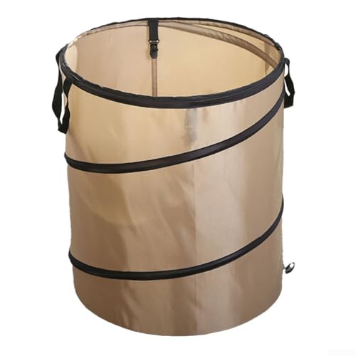 38 Liter Camping-Mülleimer, praktisch zum Sammeln von Abfällen bei Outdoor-Aktivitäten, und faltbar (helle Kaffeefarbe) von Homeponnew