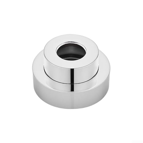 Ausziehbare dekorative Abdeckung für Duschköpfe mit verstellbarer Höhe von 0 bis 23 mm, hergestellt für Kupferarmaturen für ein Finish (Silber) von Homeponnew