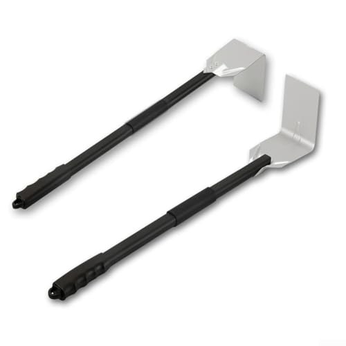 BBQ Holzkohlerechen, Holzkohlegrill Ascherharke Hacke, Kamin Grill Holzkohle Reinigungsschaber mit Aluminiumgriff Reinigungswerkzeug für Kamin Holzofen Pizzaofen von Homeponnew