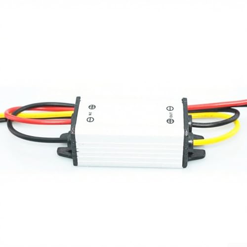 DC 12 V-24 V auf 1,5 V 3 A Step-Down-Stromwandlermodul mit Aluminiumgehäuse, IP68 wasserdicht, mit 13 cm Kabel für Auto-Elektronik, LED-Lichter, Spielzeug und den Außenbereich von Homeponnew