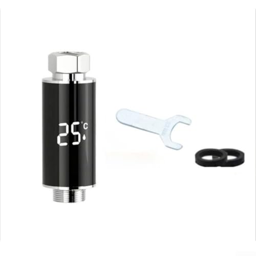 Digitales Badezimmer-Duschthermometer mit Wasserkraft und LED-Anzeige, Temperaturanzeige mit dreifarbigem Signal für Sicherheit in verschiedenen Wassereinstellungen (B) von Homeponnew