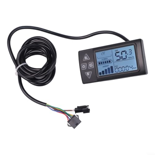 E-Bike-LCD-Display mit 5-poligem Kabel für 24 V 36 V 48 V Modelle, robustes ABS-Gehäuse, klare Metriken und IP65 wasserdicht E-Bike-LCD-Display mit 5-poligem Kabel für 24 V 36 V 48 V Modelle, robustes ABS-Gehäuse, klare Metriken und IP65 wasserdicht von Homeponnew