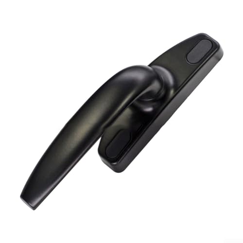 Fenstergriff aus Aluminiumlegierung für Flügel- und Schiebefenster, nach außen öffnendes Schloss, schwarz, mehrere Lochabstände (63/82 mm) von Homeponnew