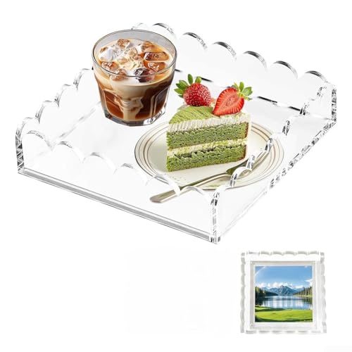 Funktionales Acryl-Tablett mit magnetischer Matte zum Organisieren und Präsentieren von Fotos und Kunstwerken in jedem Raum (20 x 20 x 5) von Homeponnew