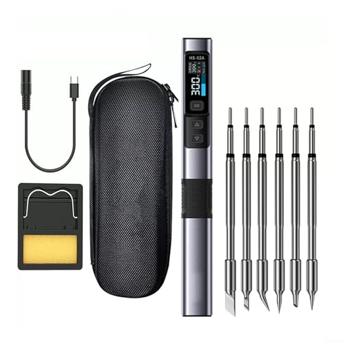 HS-02A Butan-Taschenlampe, Multifunktions-Set für den Außenbereich, 82 - 450 °C, mit 0,96 IPS-High-Definition-Farbbildschirm für Dinge wie Elektronik, Instrumente von Homeponnew