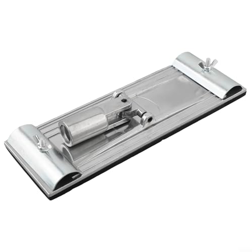 Handschleiferhalter, Aluminium-Legierung, Schleifpapierblock für Trockenbau, Karosserie, Metall, Holz, Schleifen, Polieren mit Teleskopstange (Innengewinde) von Homeponnew