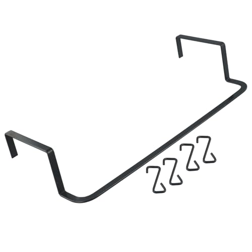 Handtuchhalter aus Metall, zum Aufhängen, für Badezimmer, Waschküche, Mehrzweck-Trocken-Organizer (schwarz, klein) von Homeponnew
