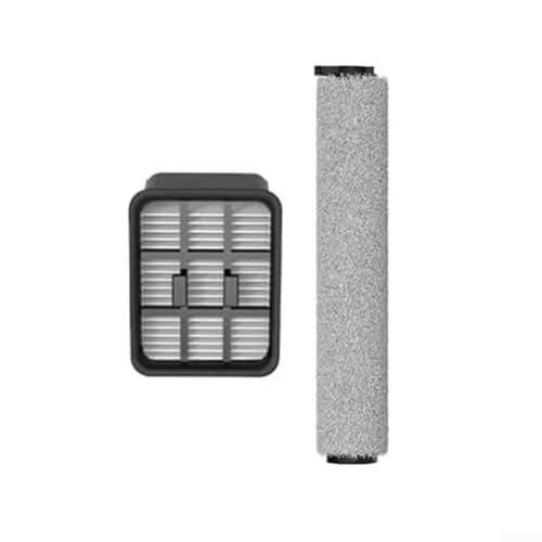 Hauptbürste und Filter-Set, kompatibel mit Vozascly W12 schnurlosem Bodenwischer, Kunststoff- und Faserrollenbürste für effiziente Schmutz- und Staubentfernung von Homeponnew
