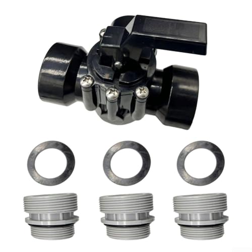 Homeponnew 3,8 cm 3-Wege-Poolventil-Ersatz – ABS-Durchflussregelventil mit Widerhaken und Gewindeanschlüssen von Homeponnew