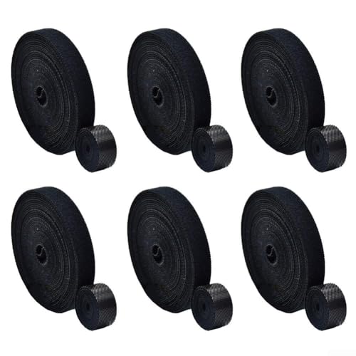 Homeponnew 6 Stück Pflanzenbinder wiederverwendbar – 1 cm x 5 m Nylon-Pflanzenstützgurte für Garten und Zimmerpflanzen, mehrfarbige Pflanzen-Trainingsbinder von Homeponnew