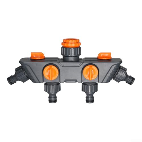 Homeponnew Homeponnew Wasserverteiler, 4-Wege-Schlauchverbinder, Wasserhahn-Verteiler für den Außenbereich, mit unabhängigen Durchflussregelventilen für mehrere Sprinklersysteme für von Homeponnew