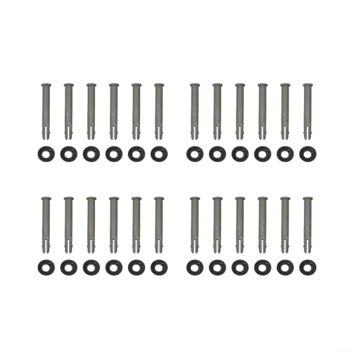 Homeponnew Power Steel Pool Ersatzstift und Dichtungssatz P61759 Schwimmbad-Rahmenteile Wartungsset mit 6 Sets 80 mm langen grauen Kunststoff-Anschlussstiften für Poolmontage (24) von Homeponnew