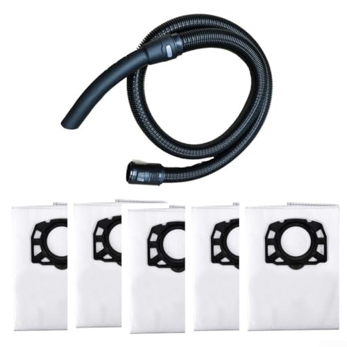 Homeponnew Staubsauger-Zubehör für Kärcher NT20 NT30 WD Serie (WD1-WD6) – 2,5 m Anti-Kink-Schlauch + 5 Staubbeutel-Set, Ersatzschlauch mit erweiterter Reichweite und Filtertüten mit hoher Kapazität von Homeponnew