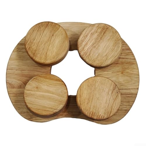 Homeponnew Verstellbare Sauna-Kopfstütze aus Holz mit drehbarer Scheibe, ergonomisches Nackenstützkissen zur Entspannung in traditionellen Dampfbädern, reduziert die Belastung für mehr Komfort von Homeponnew
