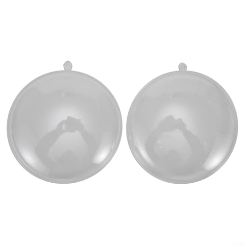 Homeponnew Weihnachtskugel-Ornamente, für Feiertage, Baumdekoration, Hochzeiten, Partys, Heimdekoration, transparenter Kunststoff, befüllbar, transparent, 7–11 cm Durchmesser (9 cm), 10 Stück von Homeponnew