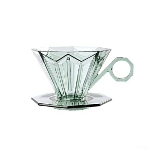 Kaffee-Tropfer Filterkegelhalter mit konischer Form für gleichmäßige Extraktion, aus lebensmittelechtem PCTG, tragbar und wiederverwendbar mit stabilem Basisdesign (Grün) von Homeponnew