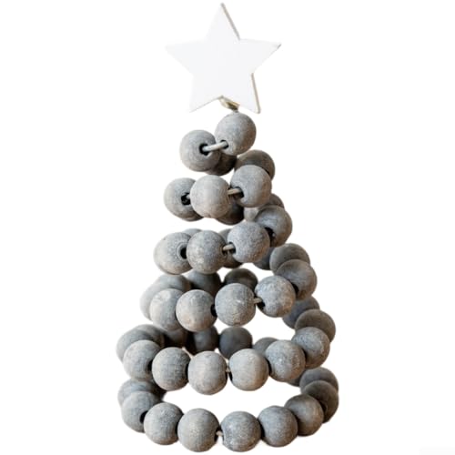 Kompakter nordischer festlicher Baum aus Holz mit Hanfseil für die Tischplatte saisonale Dekoration, natürliches Holzornament für verschiedene Inneneinrichtungen (C) von Homeponnew