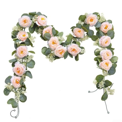 Künstliche Blumengirlande, 200 cm, Dekoration für Hochzeiten und Zuhause (C) von Homeponnew