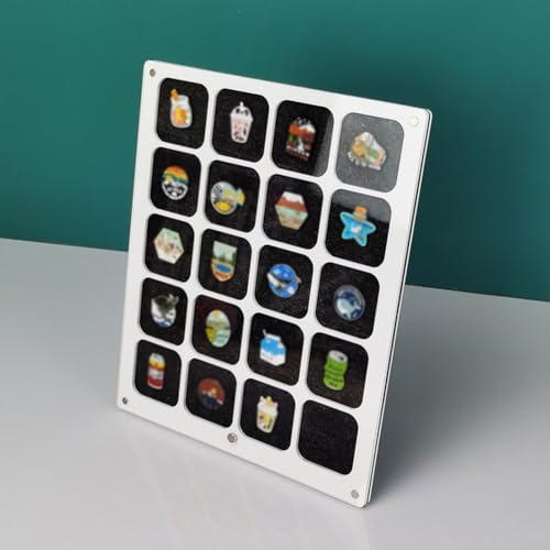 Medaillen-Vitrine Wandrahmen für Sammler, für Challenge-Münzhalter, Pins, Schattenbox mit abnehmbaren Regalen, Acryl Adge Storage Display Box (klein weiß) von Homeponnew
